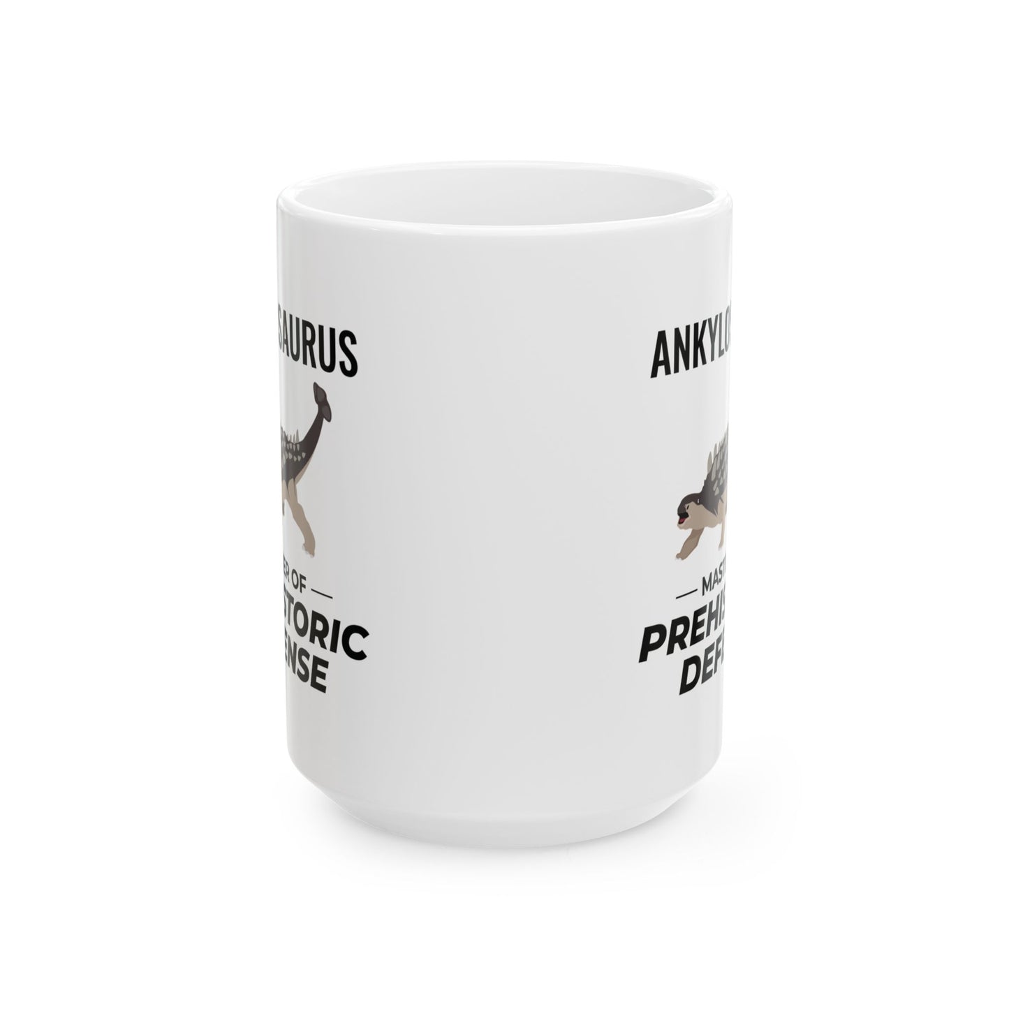 Taza con fósil de dinosaurio Ankylosaurus: defensa prehistórica para entusiastas de la paleontología 