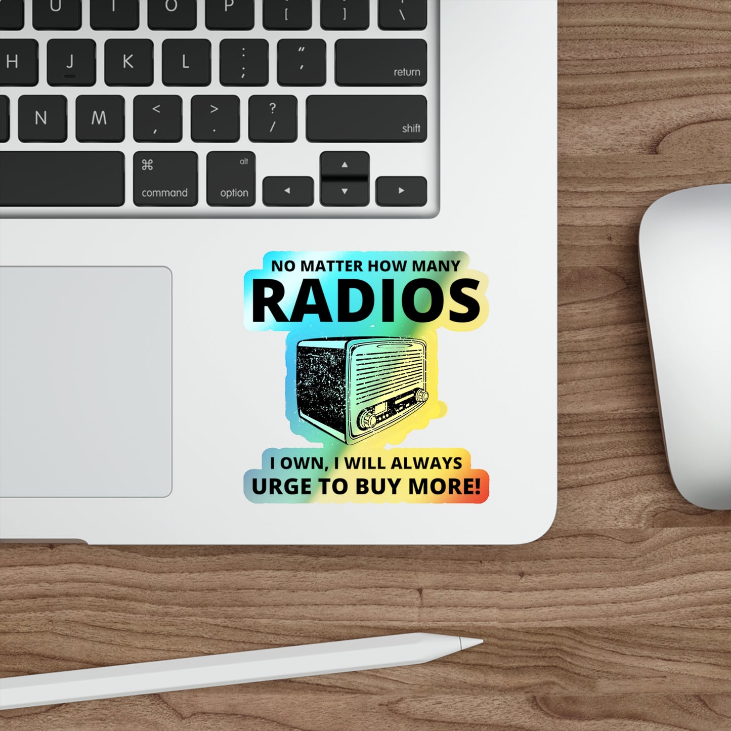 Amateur Ham Radio Operator Stickers Holographic Vinyl Decal - Radio Collector & Gear Addict