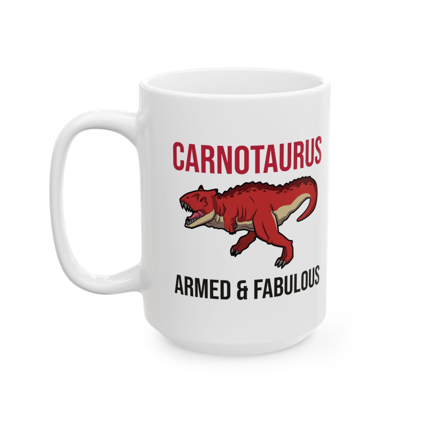 Dinosaur Fossil Mug - Carnotaurus, Horned - Dino Fan Gift