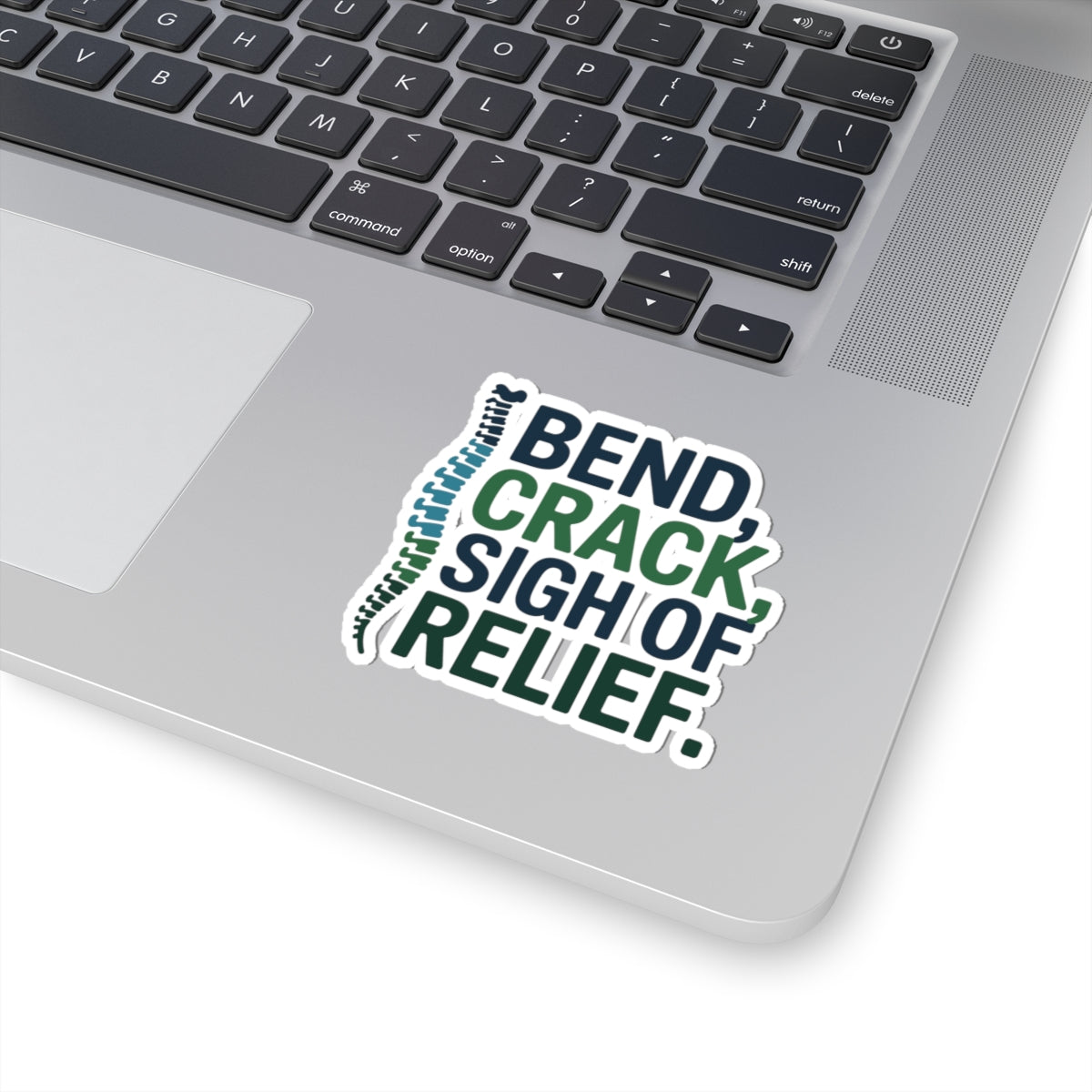 Chiropractic Relief Sticker - Funny Chiropractor Vinyl Decal for Back Pain, Adjustments, and Wellness