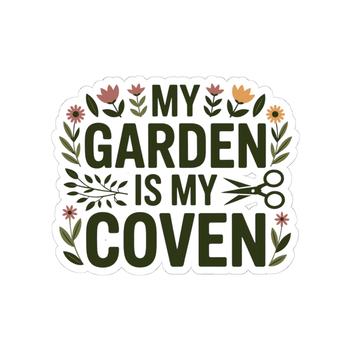 Herbalist Sanctuary Sticker - Garden Community Vinyl Decal for Herbalists, Plant Circle Practitioners
