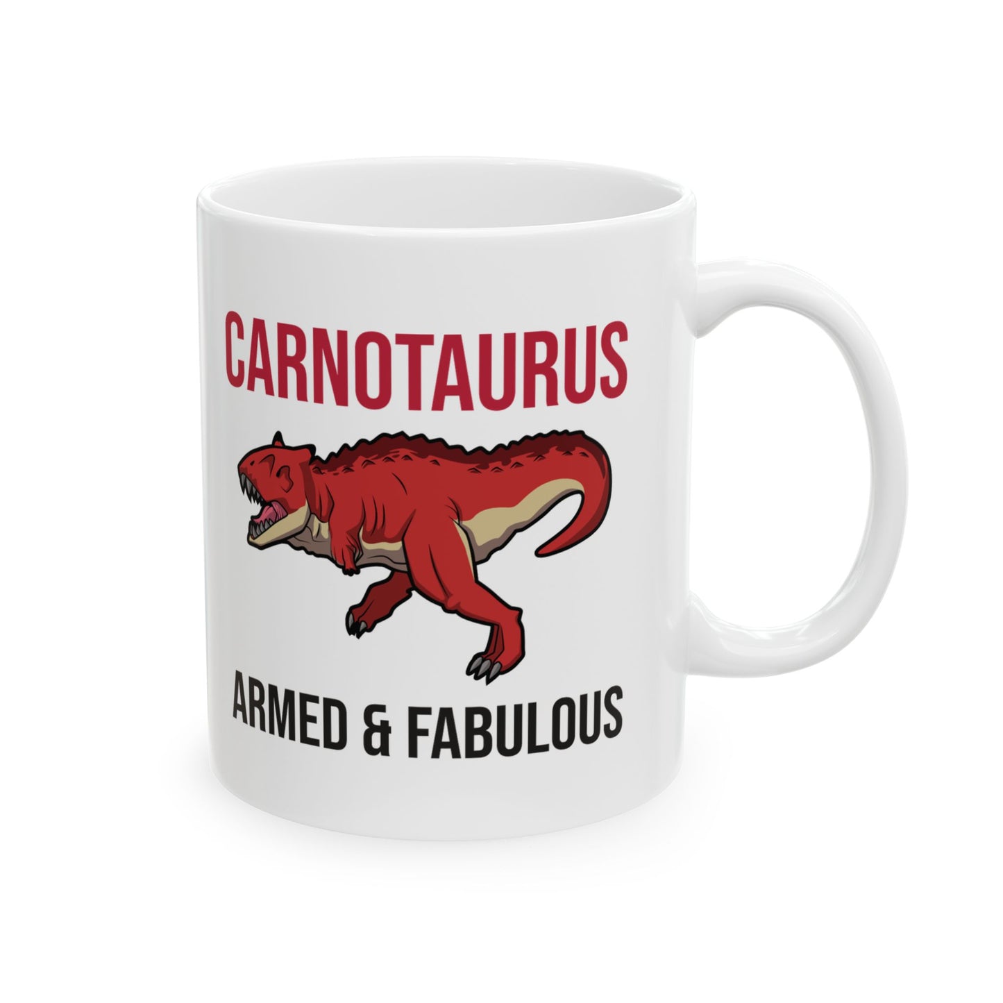 Dinosaur Fossil Mug - Carnotaurus, Horned - Dino Fan Gift