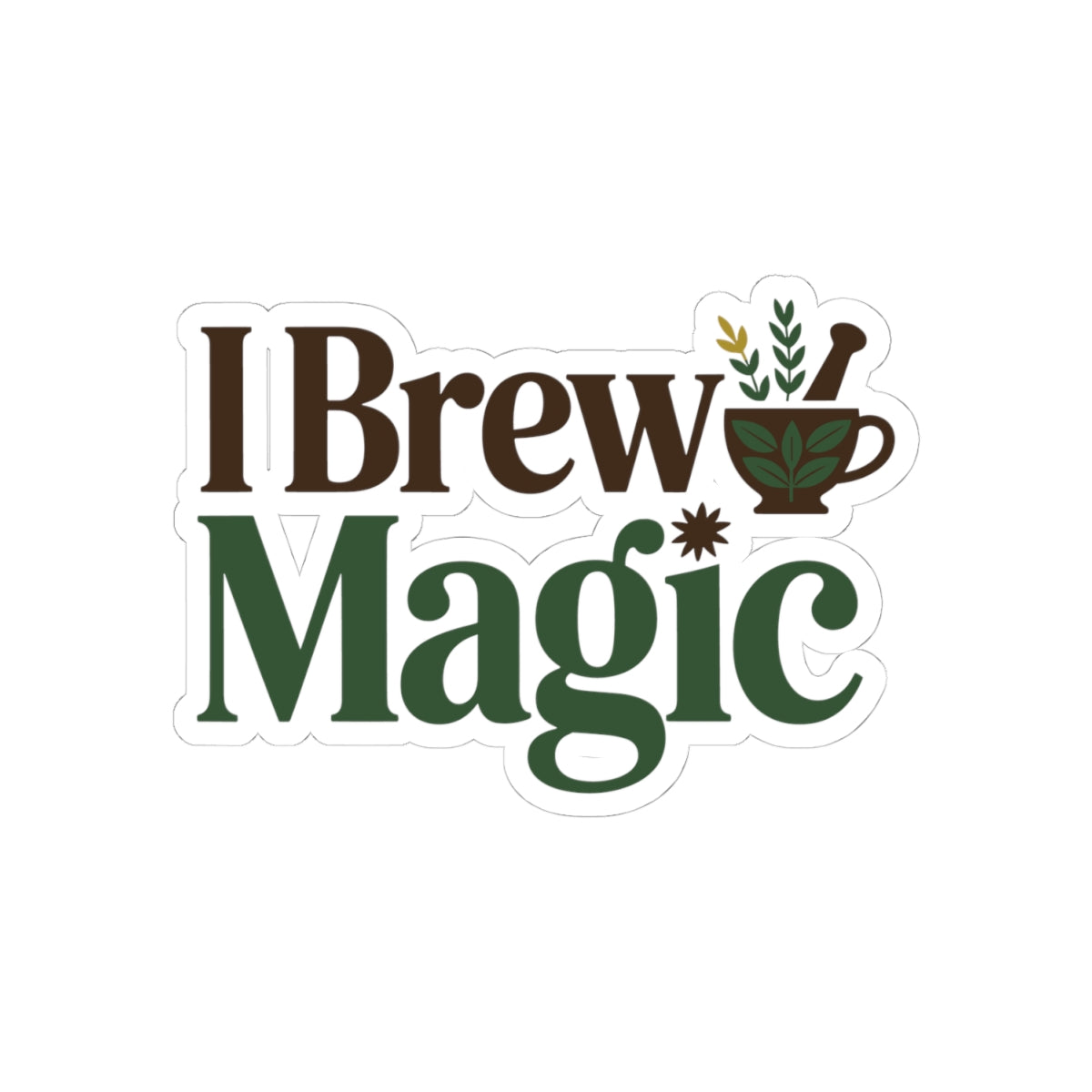 Herbalist Magic Sticker - Brewing Wellness Vinyl Decal for Herbalists, Remedy Crafters