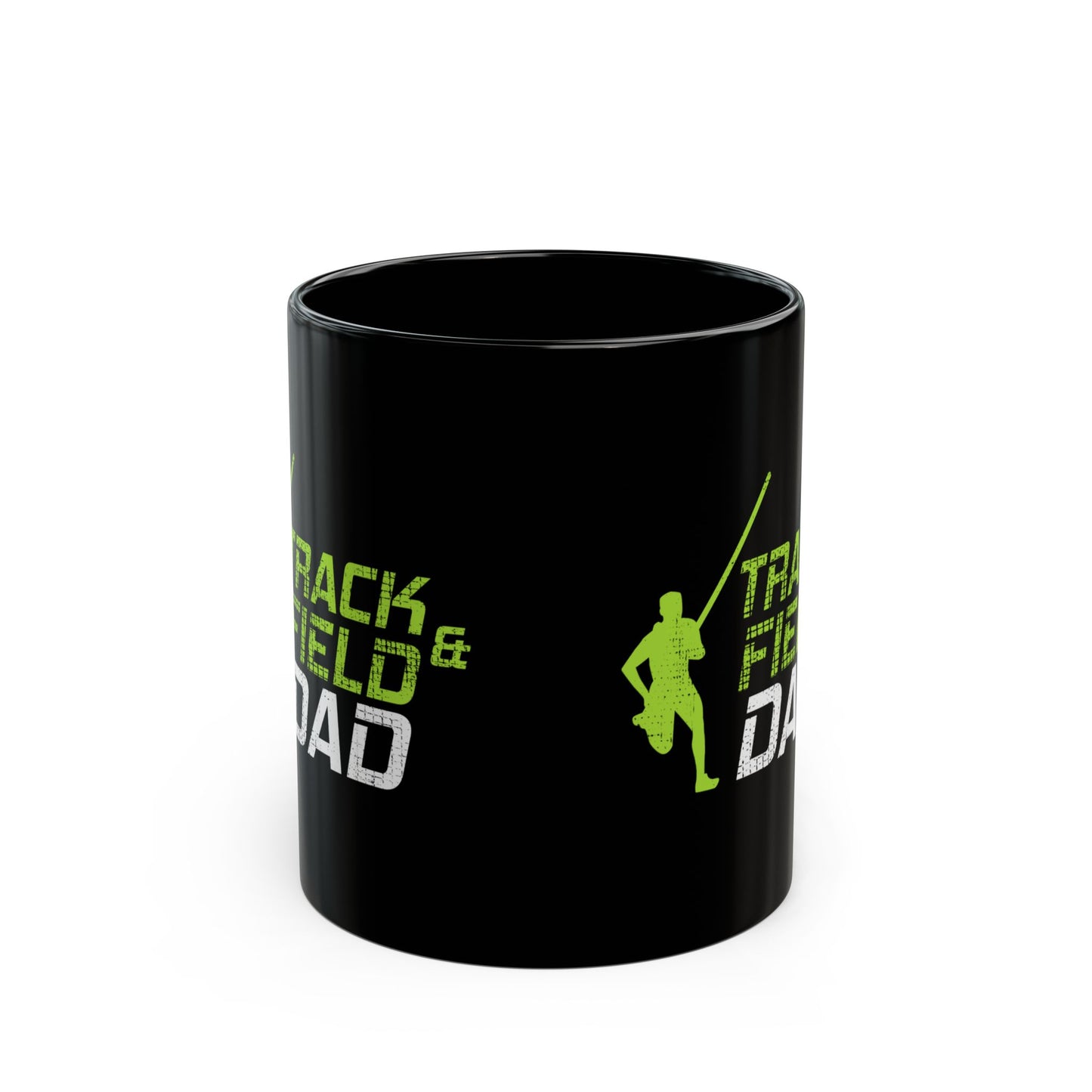 Pole Vault Mug Black - Track and Field Dad Gift for Vaulter, Coach, Sports Parent 11 oz