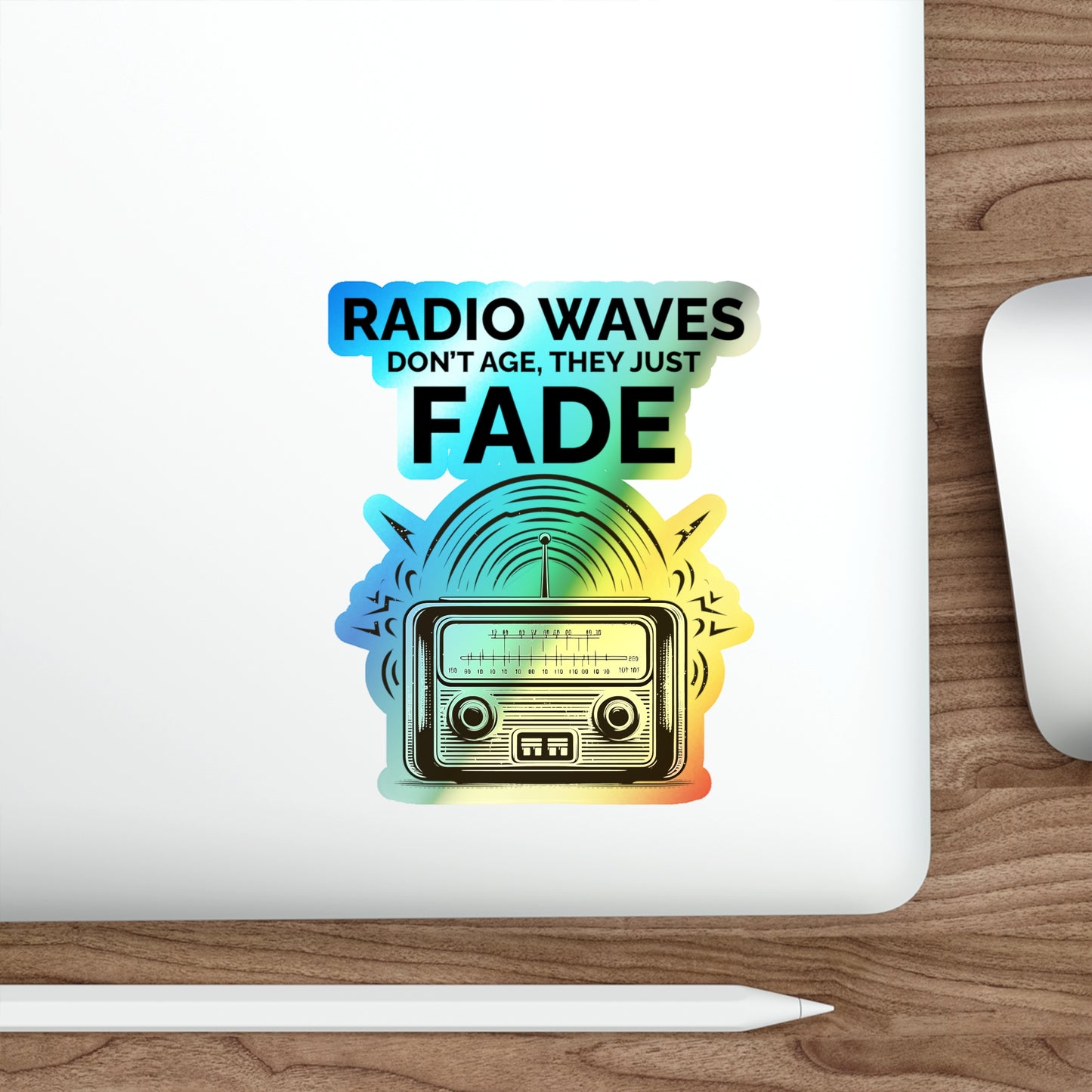 Amateur Ham Radio Operator Stickers Holographic Vinyl Decal - Timeless Signals & Propagation Enthusiasts