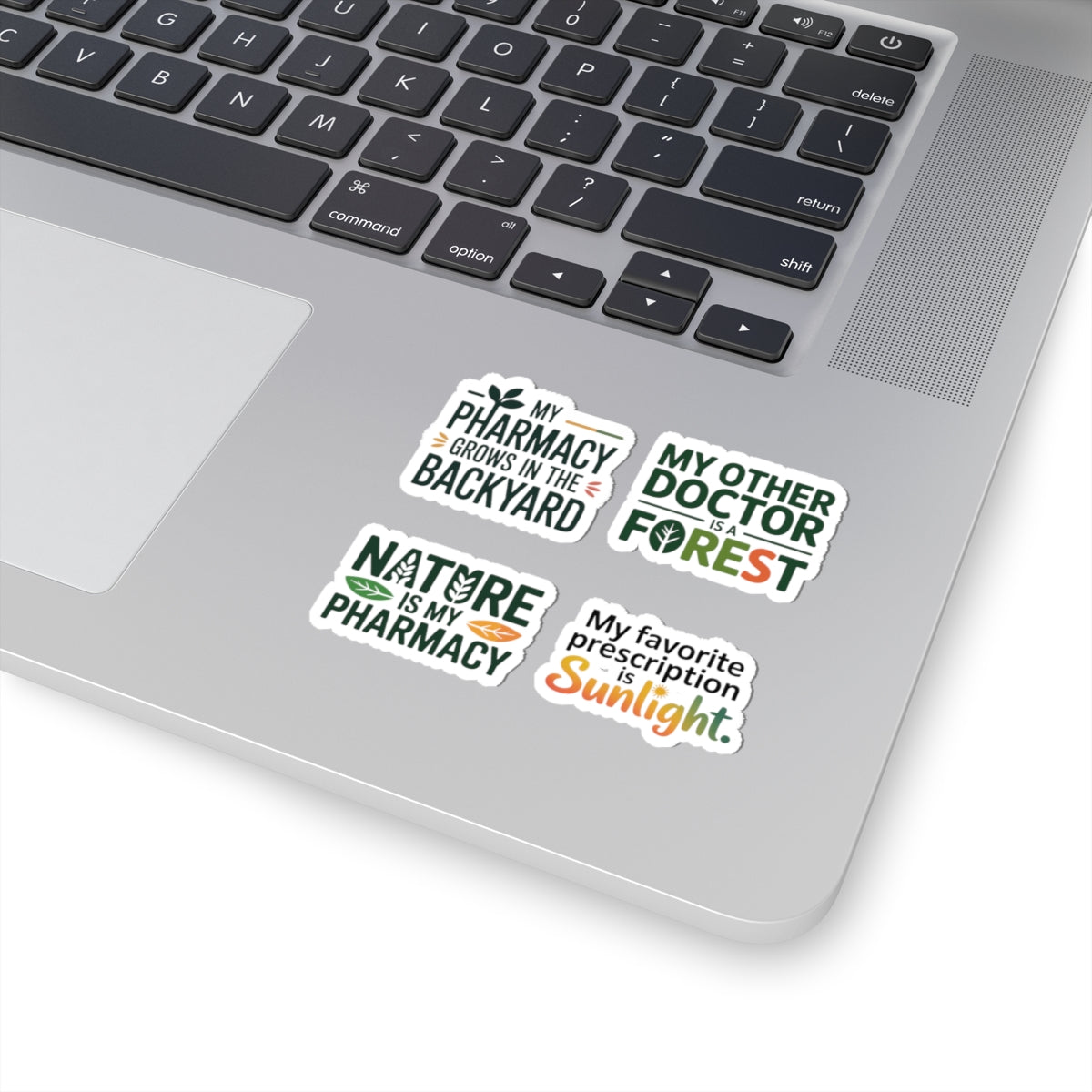 Naturopath Sticker Pack – 4 PCS Funny Nature Pharmacy Sunlight Decals for Naturopaths Holistic Health Fans