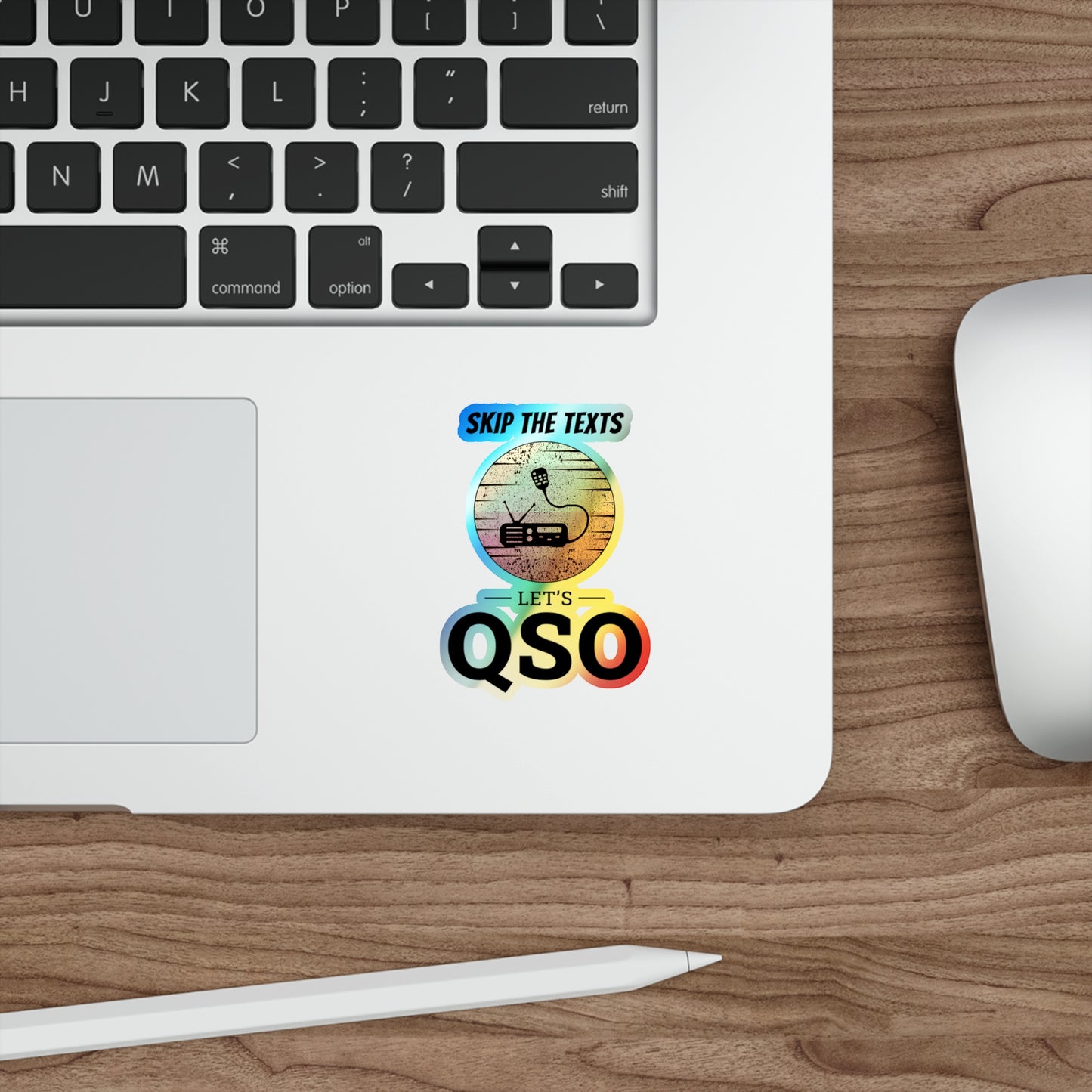 Amateur Ham Radio Operator Stickers Holographic Vinyl Decal - Live QSOs & Real-Time Radio