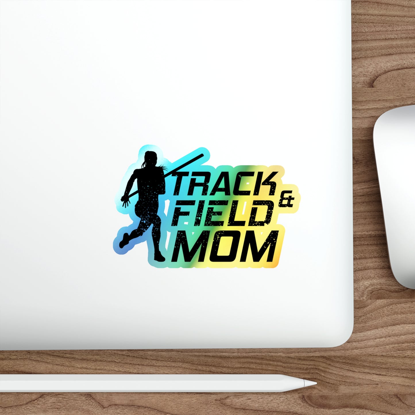 Pole Vault Mom Sticker Holographic Vinyl - Proud Track & Field Mama Motivational Sports Decal