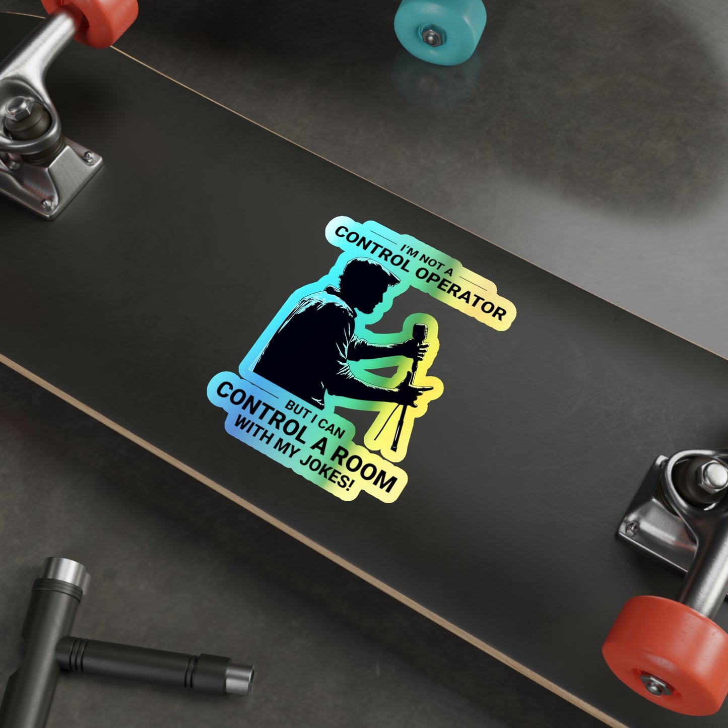 Amateur Ham Radio Operator Stickers Holographic Vinyl Decal - QSO Humor & Radio Comedian