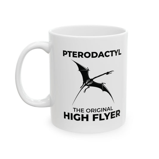 Dinosaur Fossil Mug Pterodactyl Skeleton for Flying Reptile Fans