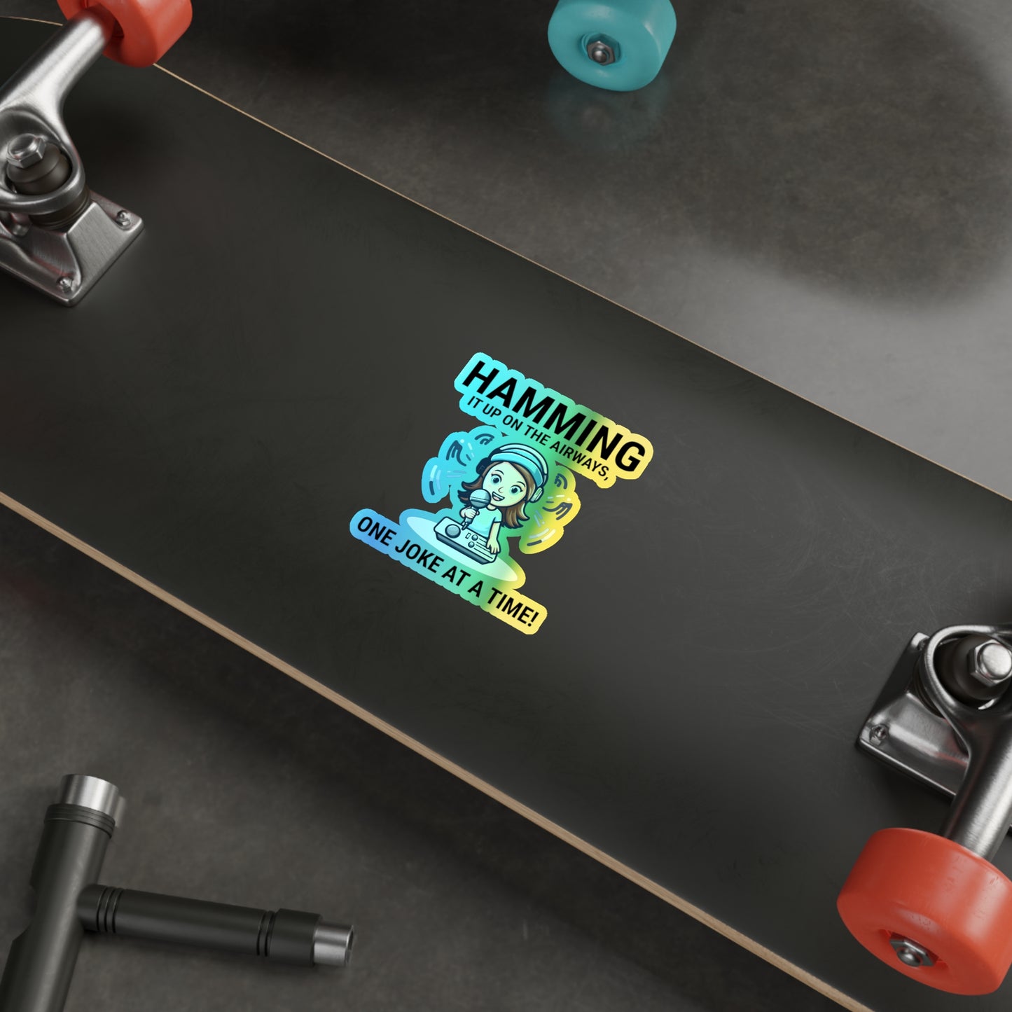 Amateur Ham Radio Operator Stickers Holographic Vinyl Decal - QSO Humor & Airwave Comedy