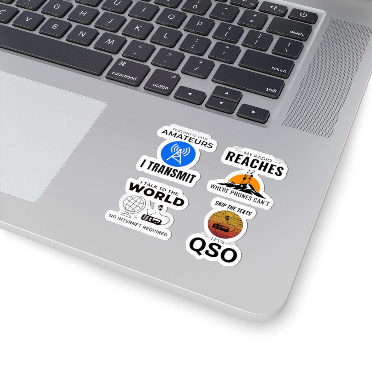 Ham Radio Sticker Pack – 4 PCS Funny Transmit QSO Decals for Amateur Radio Operators Hobbyists