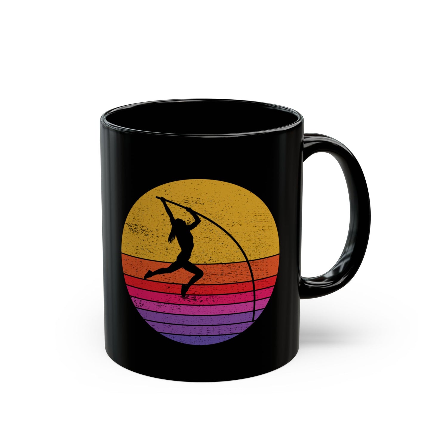 Pole Vault Mug Black – Training Gift for Jumpers Track Coaches Field Event Athletes