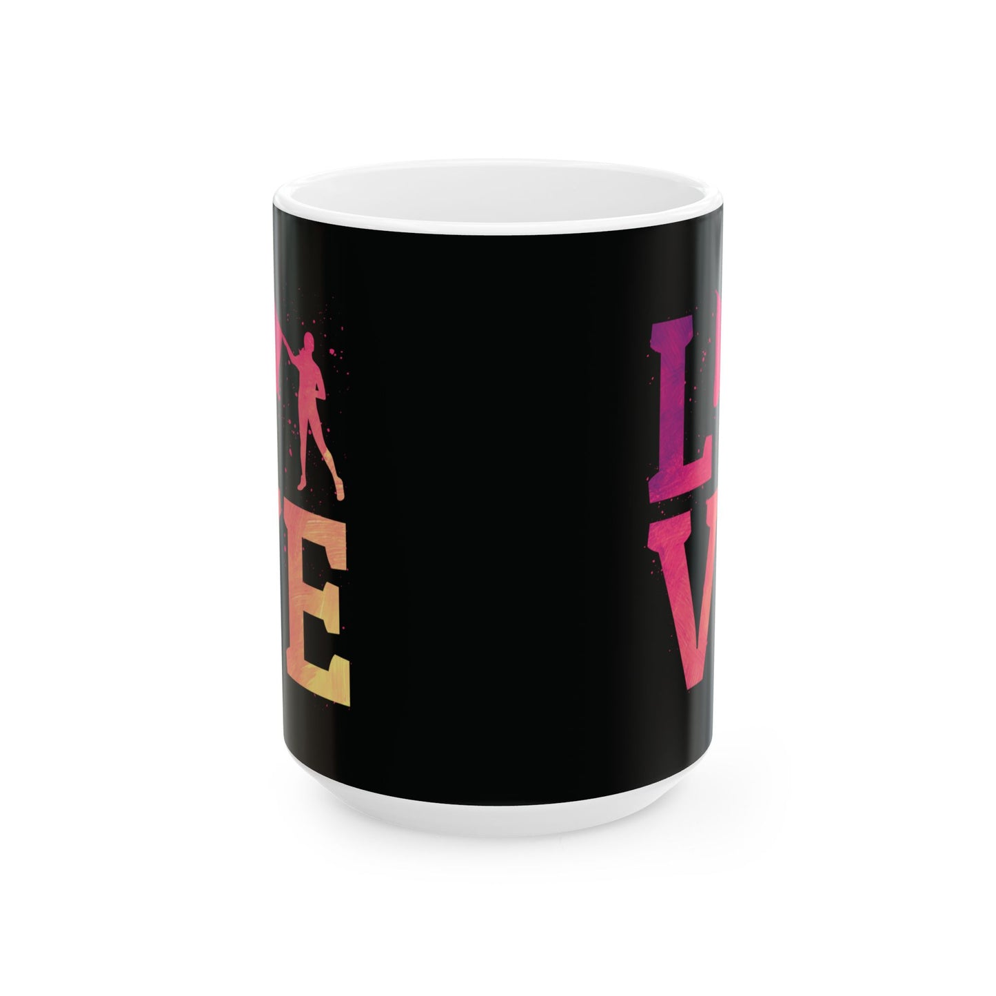 Color Guard Mug, LOVE Design with Flag Silhouette for Performers