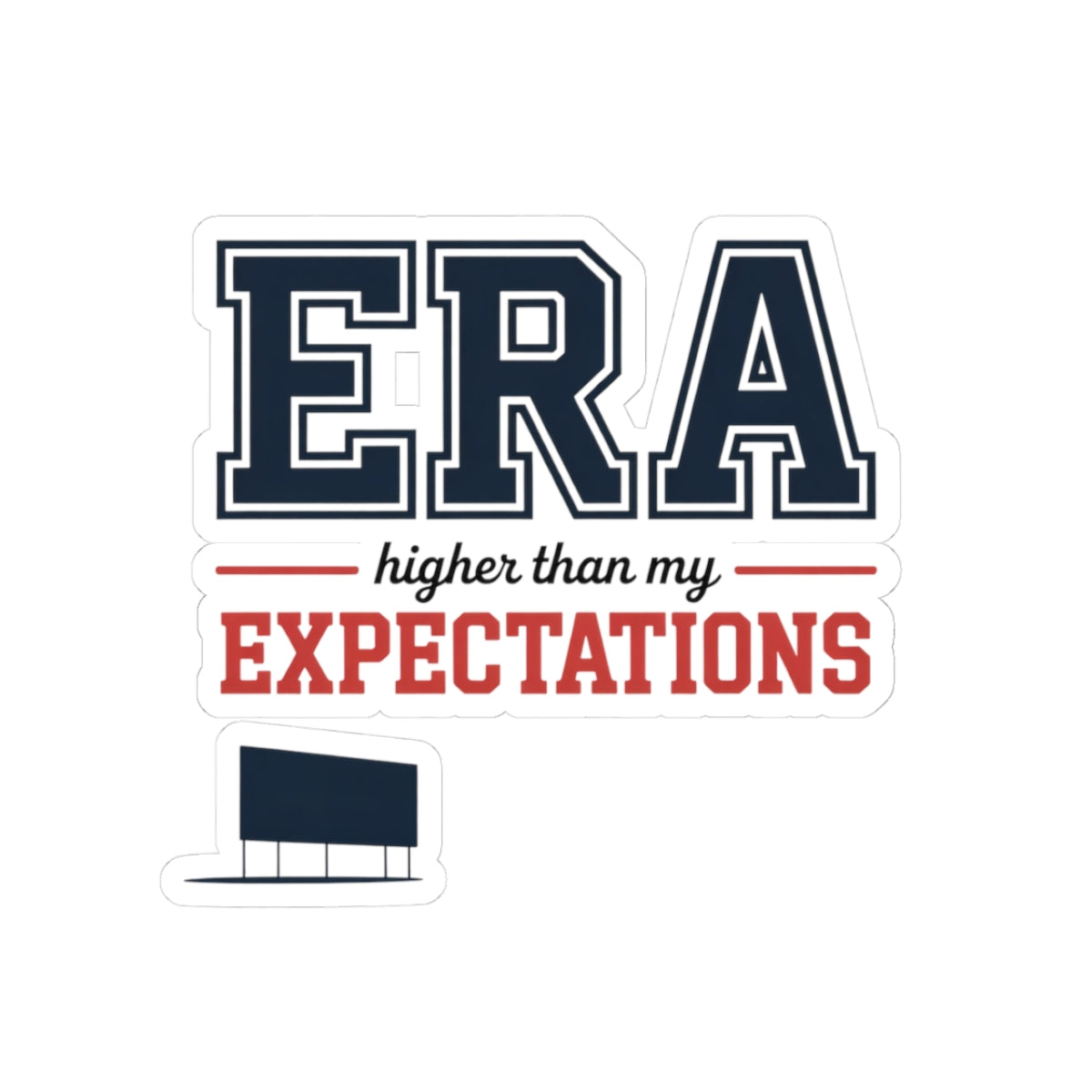 Baseball Pitcher Sticker – Funny ERA Stat Humor Varsity Decal for Pitchers Travel Ball Players