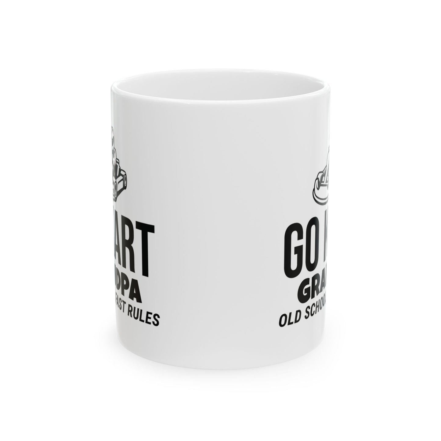 Go Kart Grandpa Mug - Old School, Fast Rules Design