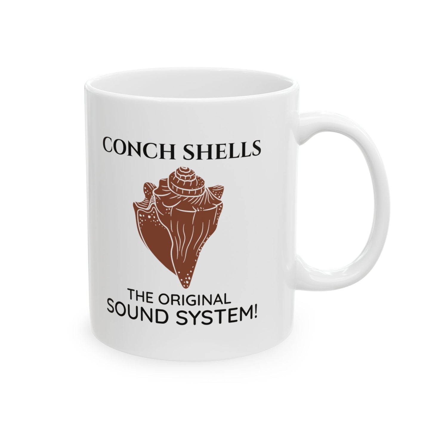 Conch Shell Mug for Beach Audio Fans and Coastal Collectors