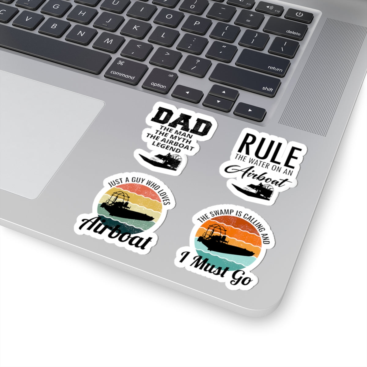 Airboat Dad Sticker Pack – 4 PCS Funny Legend Retro Decals for Swamp Boat Dads Airboat Enthusiasts