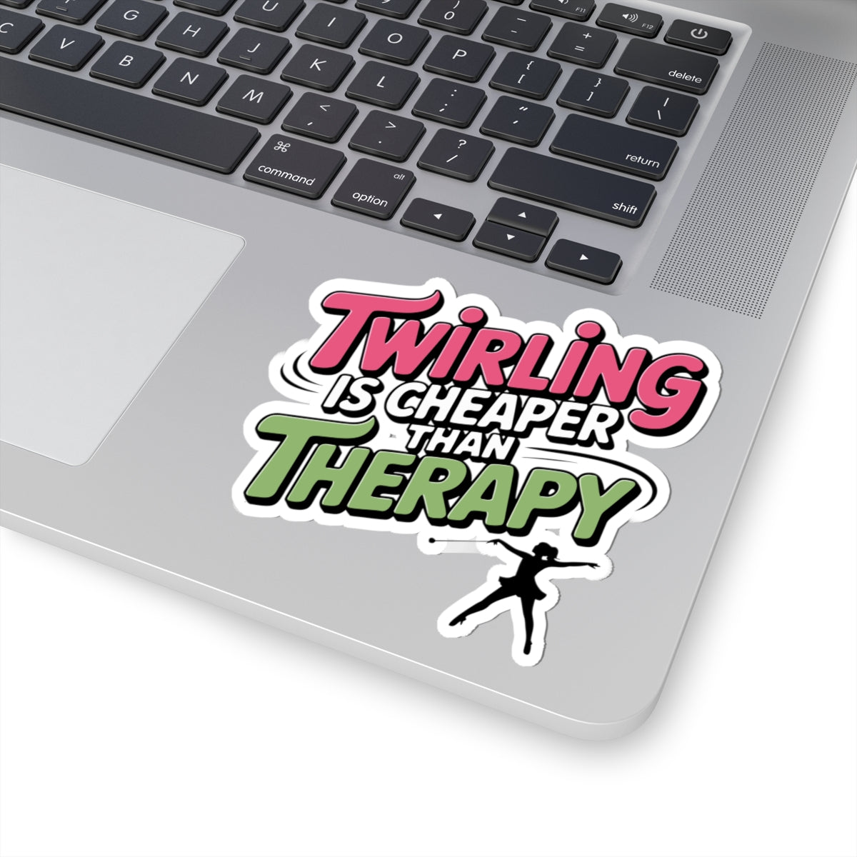 Baton Twirling Sticker – Twirling Therapy Is Cheaper Funny Mental Health Decal for Twirler Color Guard Member
