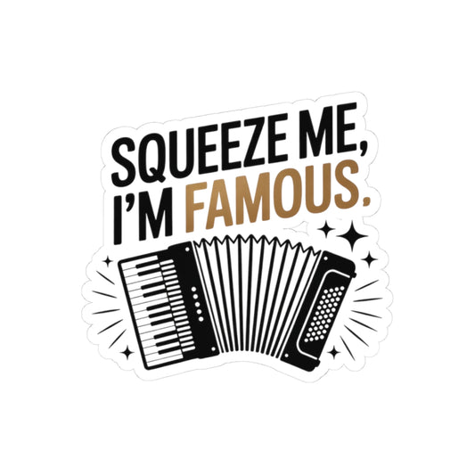 Squeezebox Sticker – Celebrity Parody Decal for Accordionists, Polka Fans