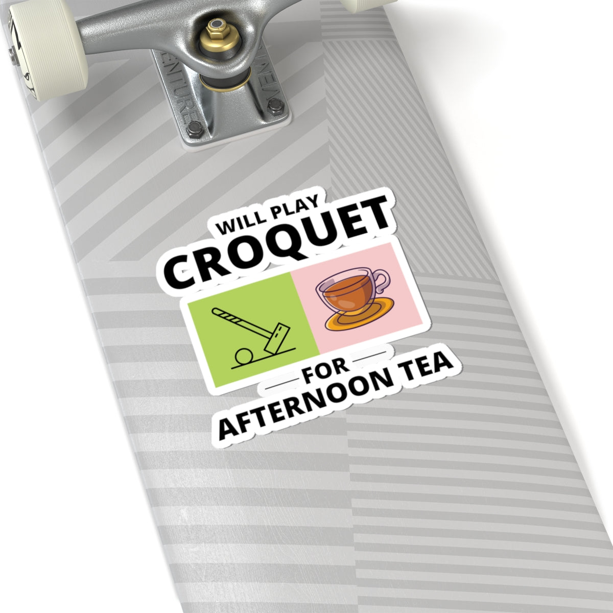 Afternoon Tea Croquet Sticker - Garden Party Vinyl Decal for Classic Game Lovers & Hosts