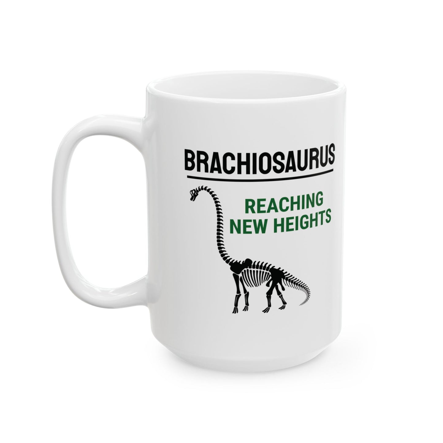 Dinosaur Fossil Mug for Sauropod Lovers Brachiosaurus Skeleton Design