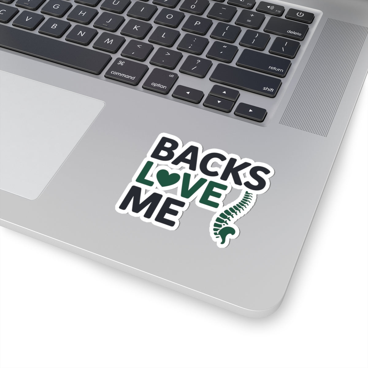Chiropractor Backs Love Sticker - Chiropractic Humor Vinyl Decal for Spine Care, Clinics, and Chiropractors