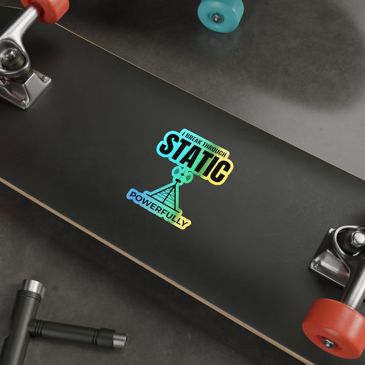 Amateur Ham Radio Operator Stickers Holographic Vinyl Decal - Clear Signals & Strong Transmissions