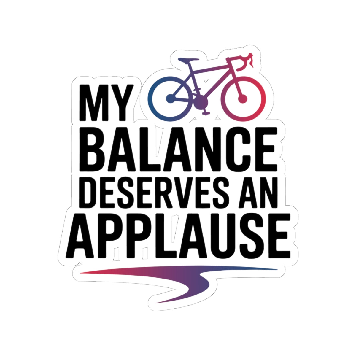 Funny Indoor Cycling Sticker - Artistic Gymnastic Bike Vinyl Decal for Rhythmic Cyclists, Coach, Fans