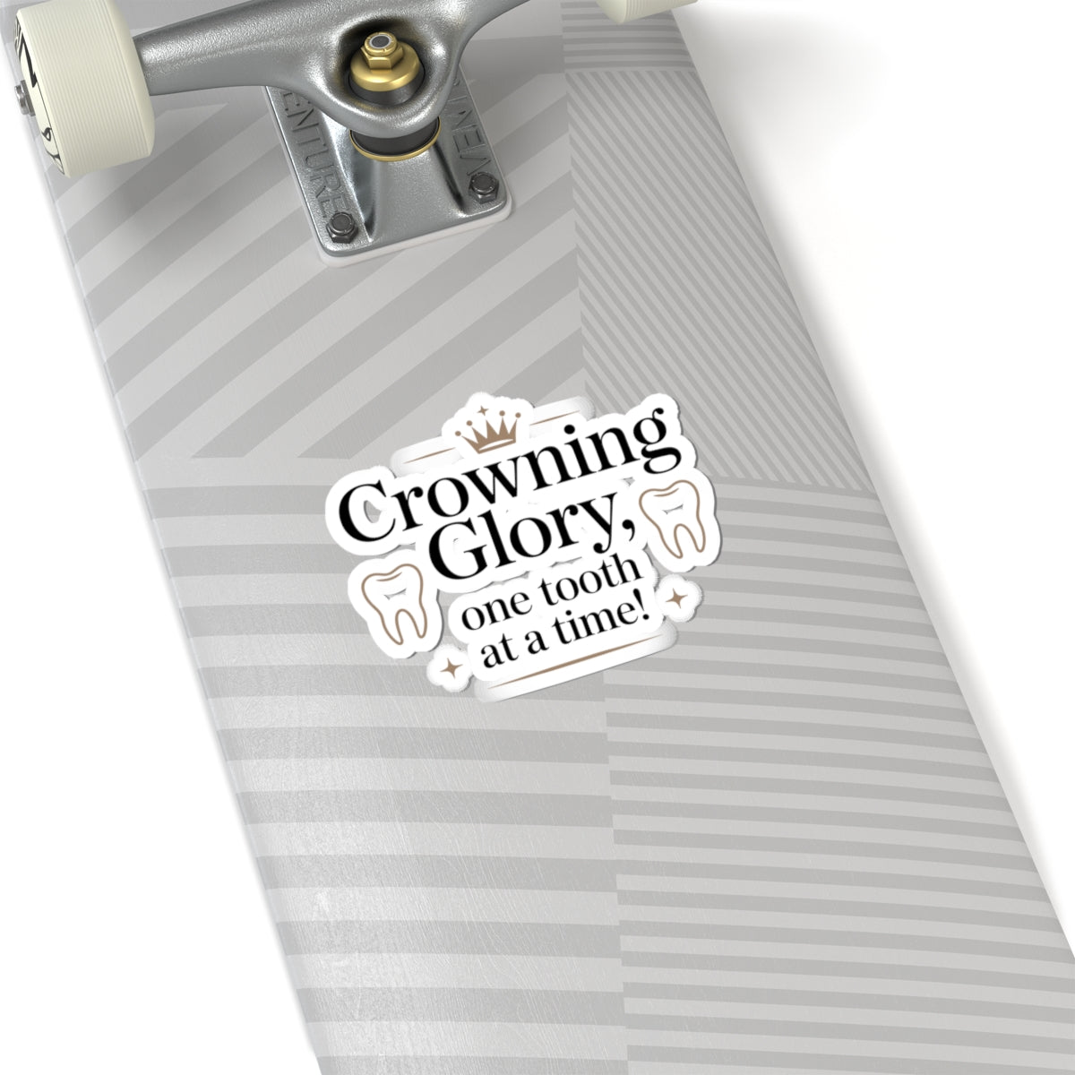 Crowning Glory Sticker - Dental Lab Pride Vinyl Decal for Crown & Bridge Technicians