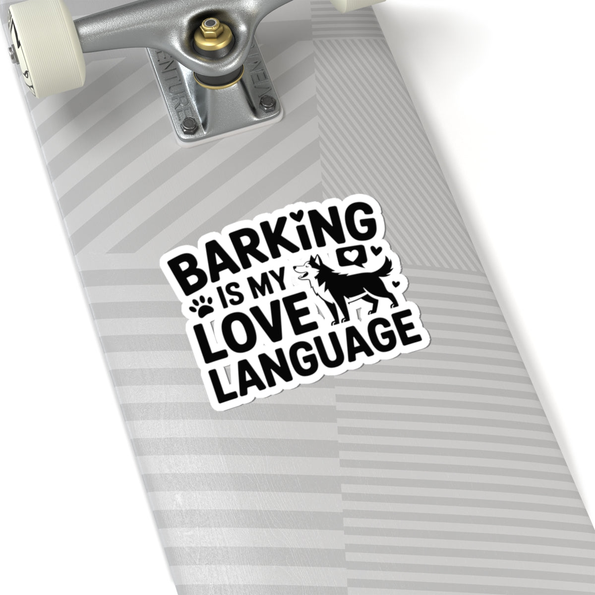Vocal Husky Sticker - Barking Love Language Vinyl Decal for Talkative Dog Lovers