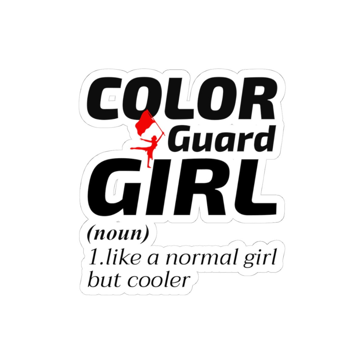 Color Guard Sticker Vinyl – Unique Design for Enthusiastic Color Guard Fans