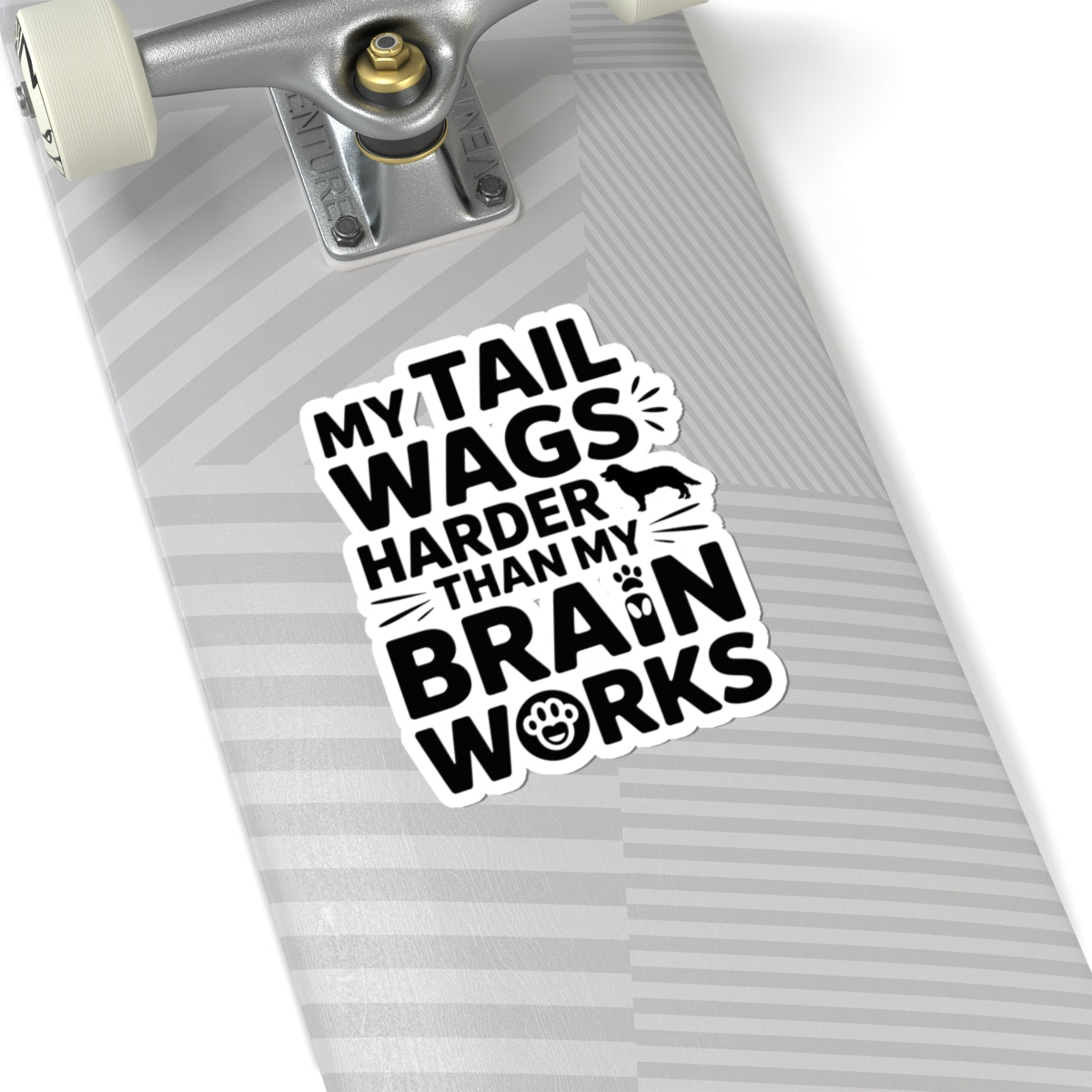 Funny Dog Tail Sticker - Playful Golden Retriever Vinyl Decal for Pet Lovers & Dog Owners