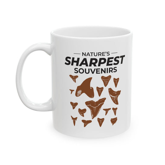 Shark Tooth Collector Mug - Nature's Sharpest Souvenirs Cup for Fossil Hunters