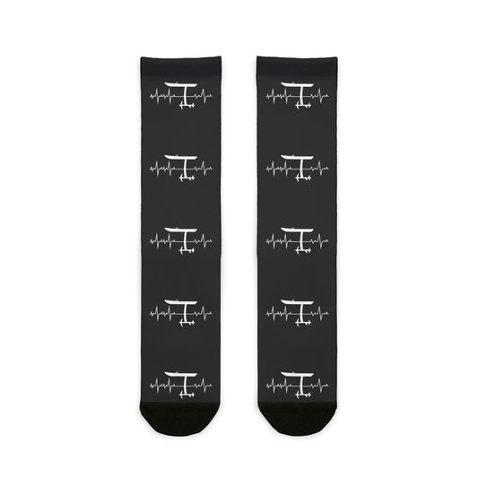 Wing Foiling Socks - Heartbeat Pulse Design for Water Sports Enthusiasts