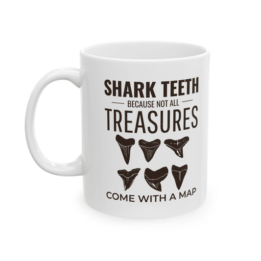 Shark Teeth Collector Mug – Fossil Hunter Gift, Paleontology & Beachcombing Enthusiast