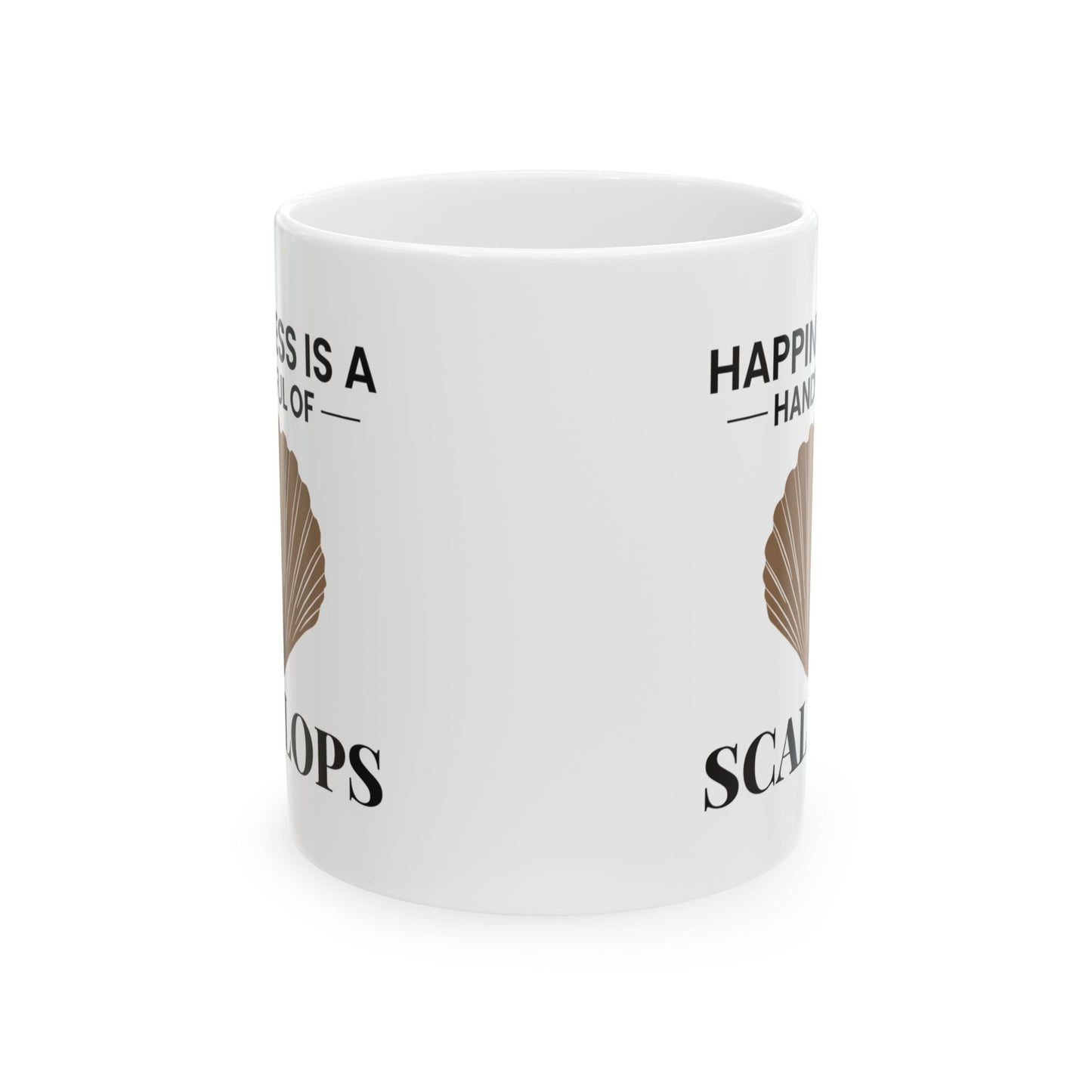 Scallop Happiness Mug, Ocean Lover, Beach Treasure