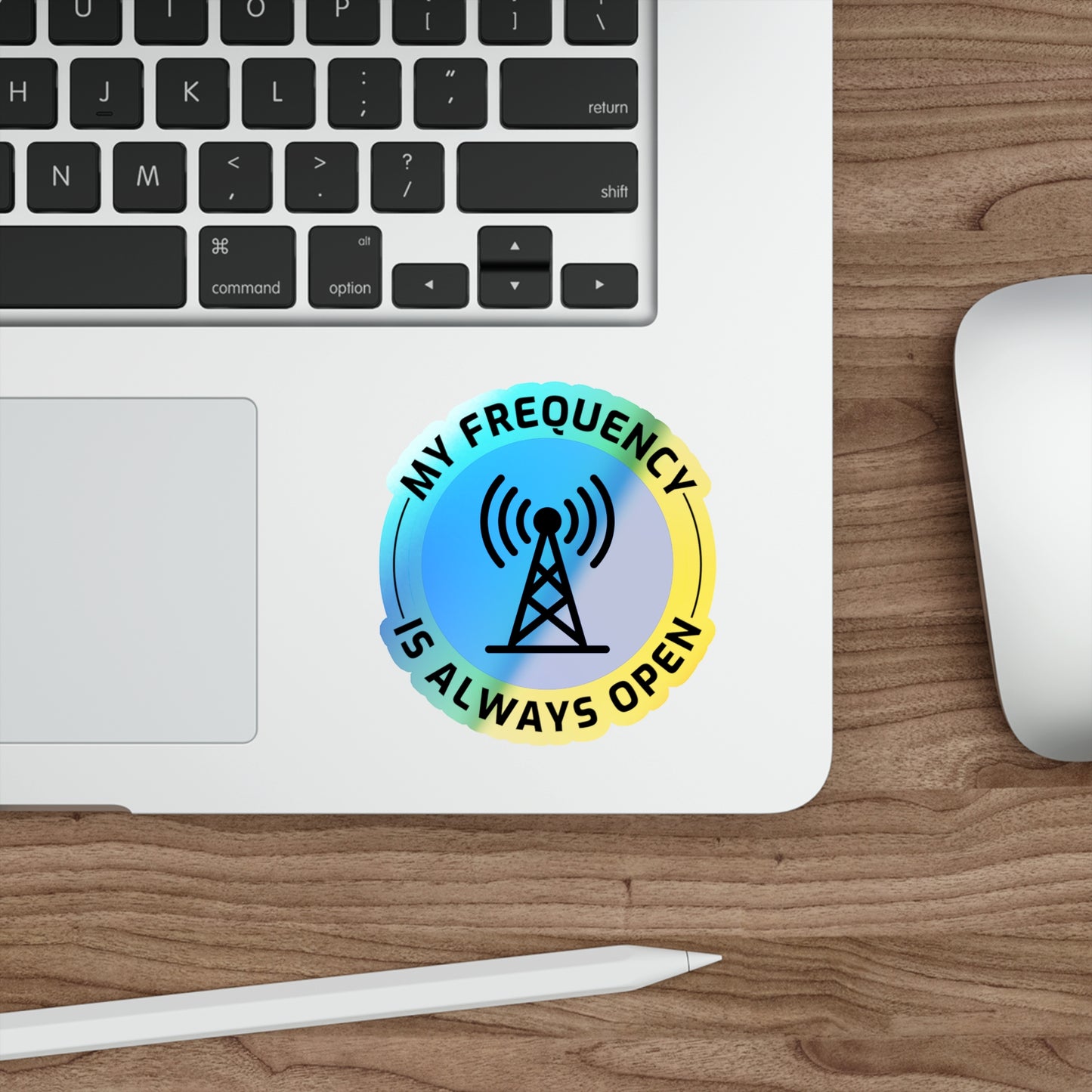 Amateur Ham Radio Operator Stickers Holographic Vinyl Decal - 24/7 Monitoring & Always-On Operators