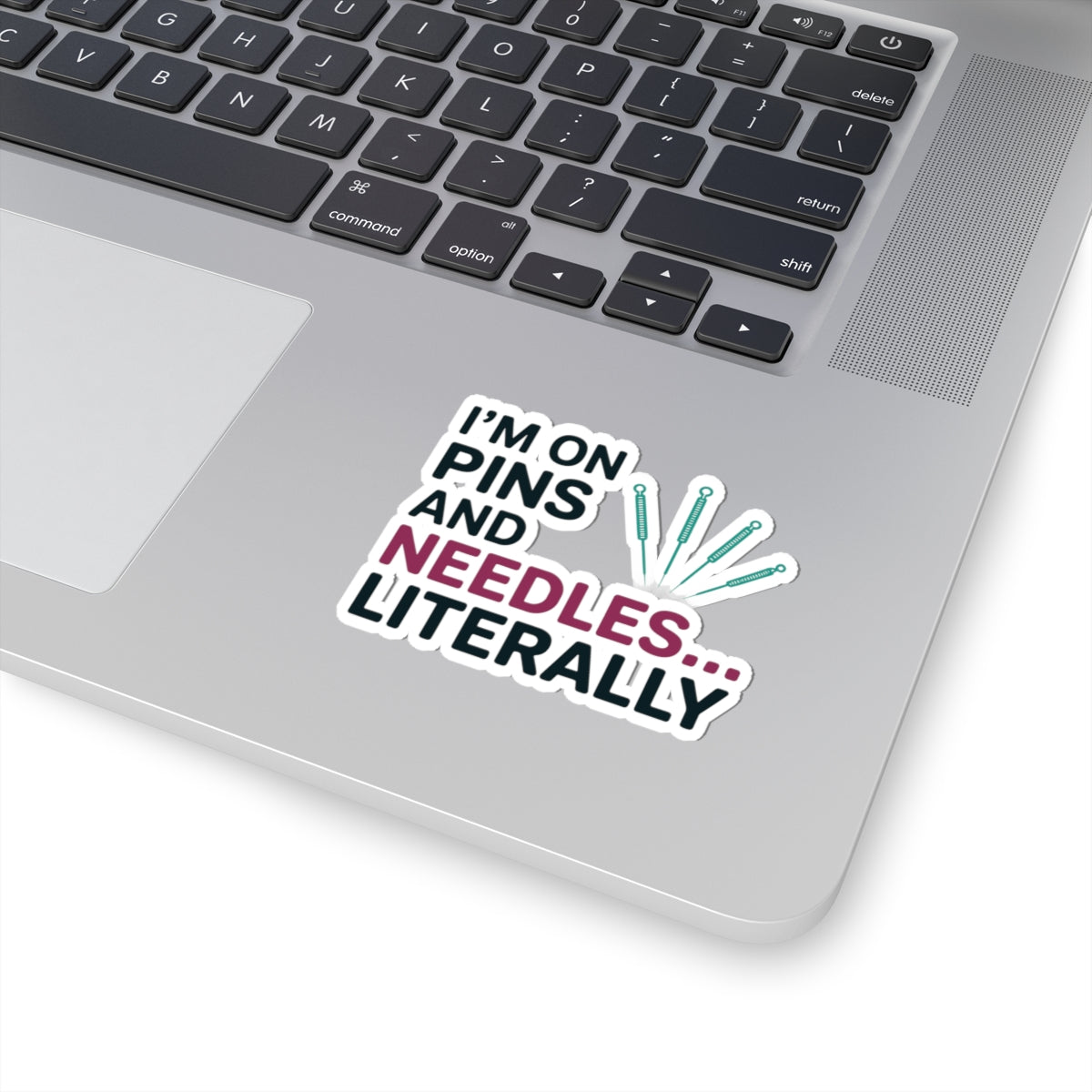 Acupuncture Humor Sticker - Pins and Needles Vinyl Decal for Acupuncturists, TCM Practitioners