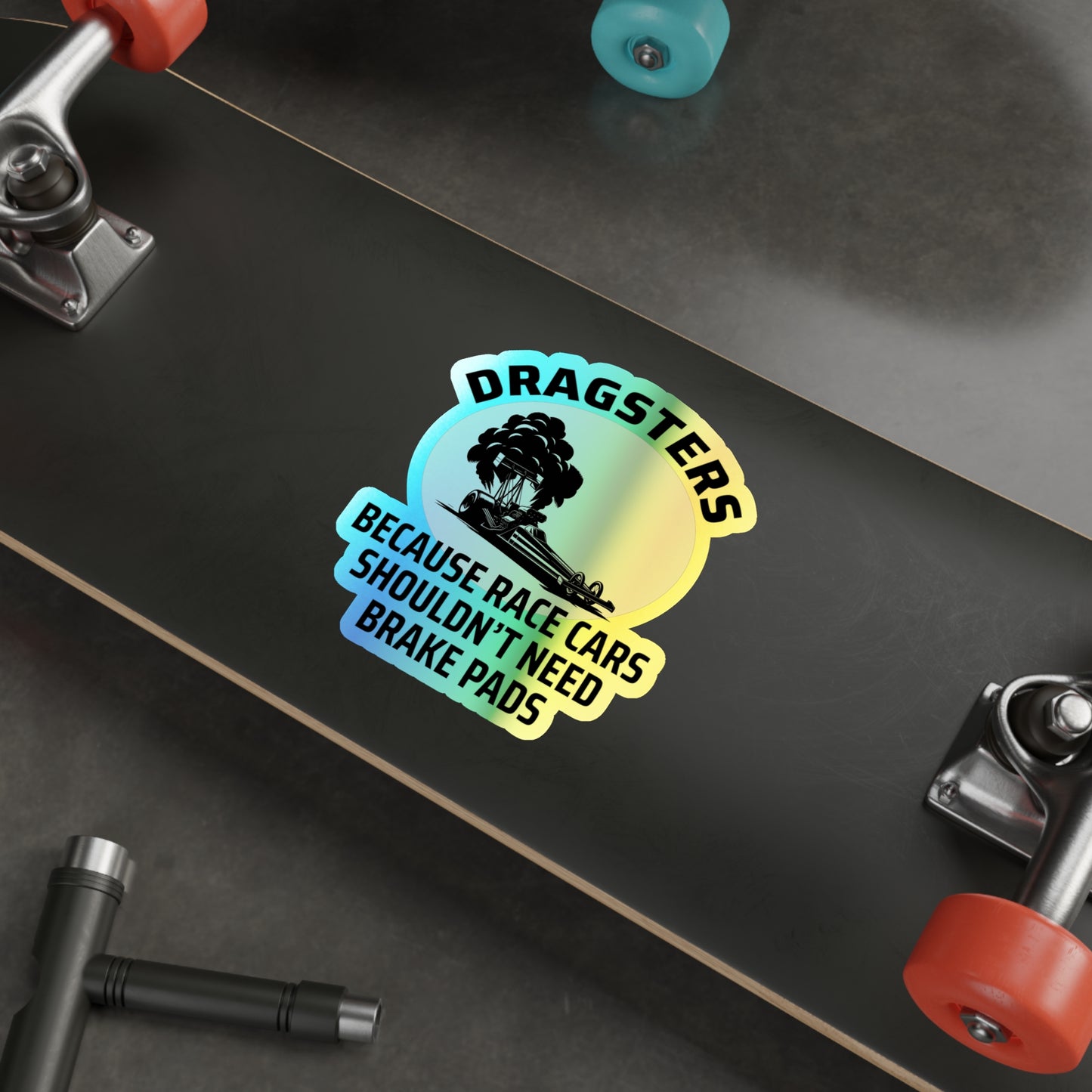 Dragster Drag Racing Holografische Aufkleber aus Vinyl – Burnout Launch Style für Pit Crew Enthusiasten