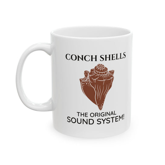 Conch Shell Mug for Beach Audio Fans and Coastal Collectors