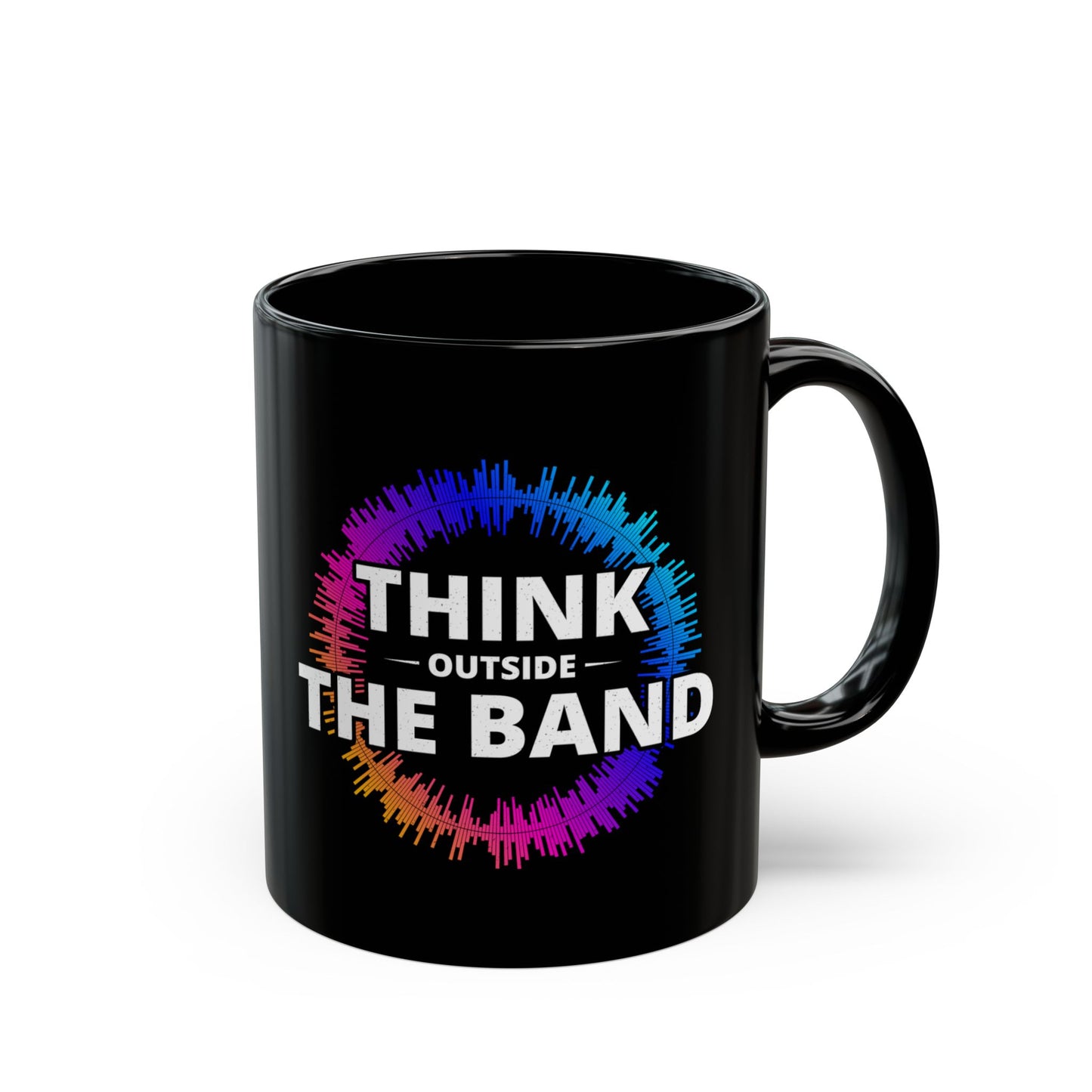 "Amateur Ham Radio Operator Mug - Think Outside the Band for Hams & RF Engineers 11 oz"