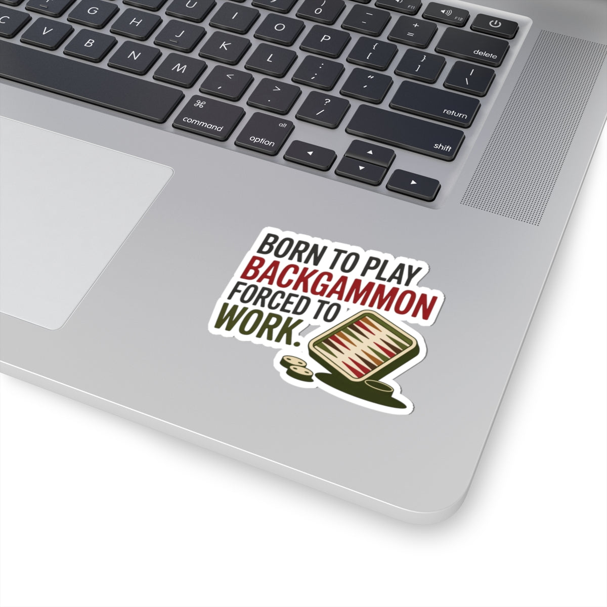 Backgammon Board Sticker – Funny Born to Play Quote Decal for Board Game Players & Tabletop Game Fans