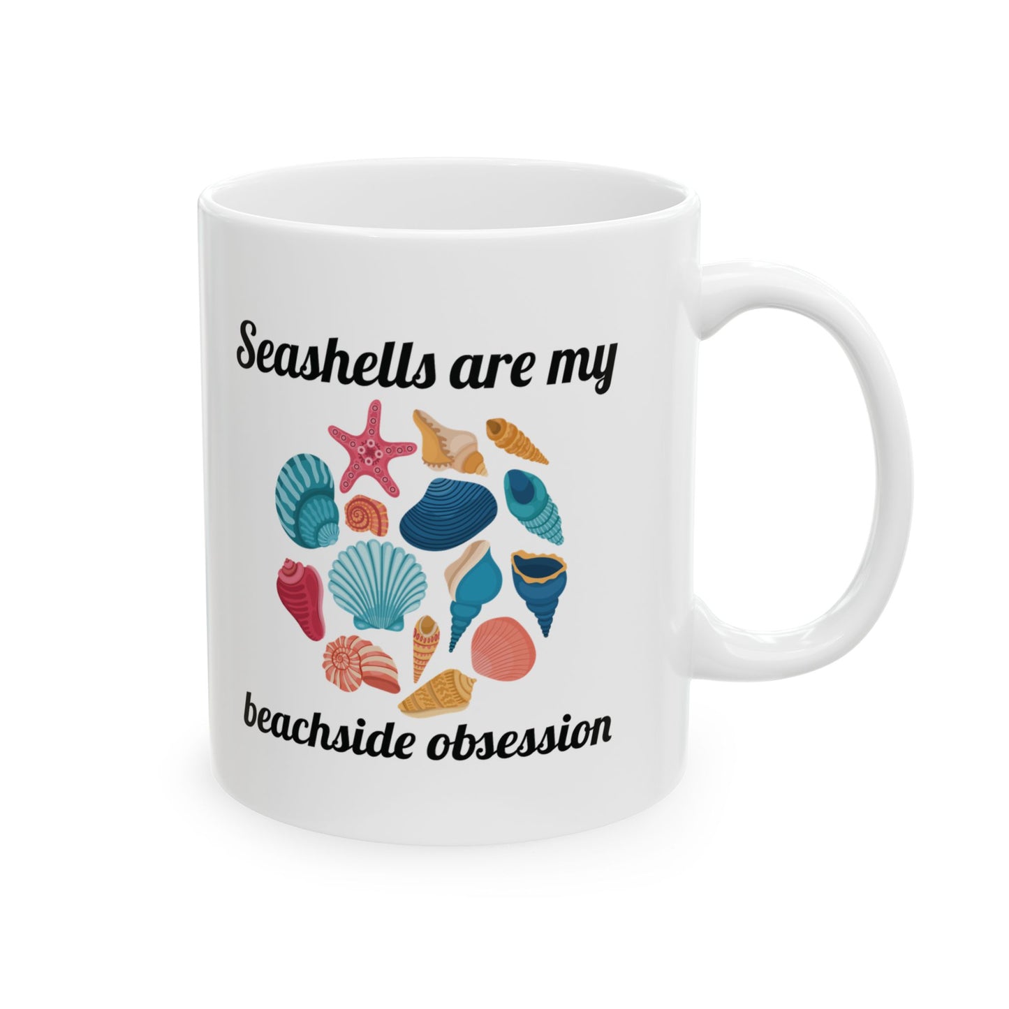 Seashells Collector Mug, Beach Obsession, Ocean Lover