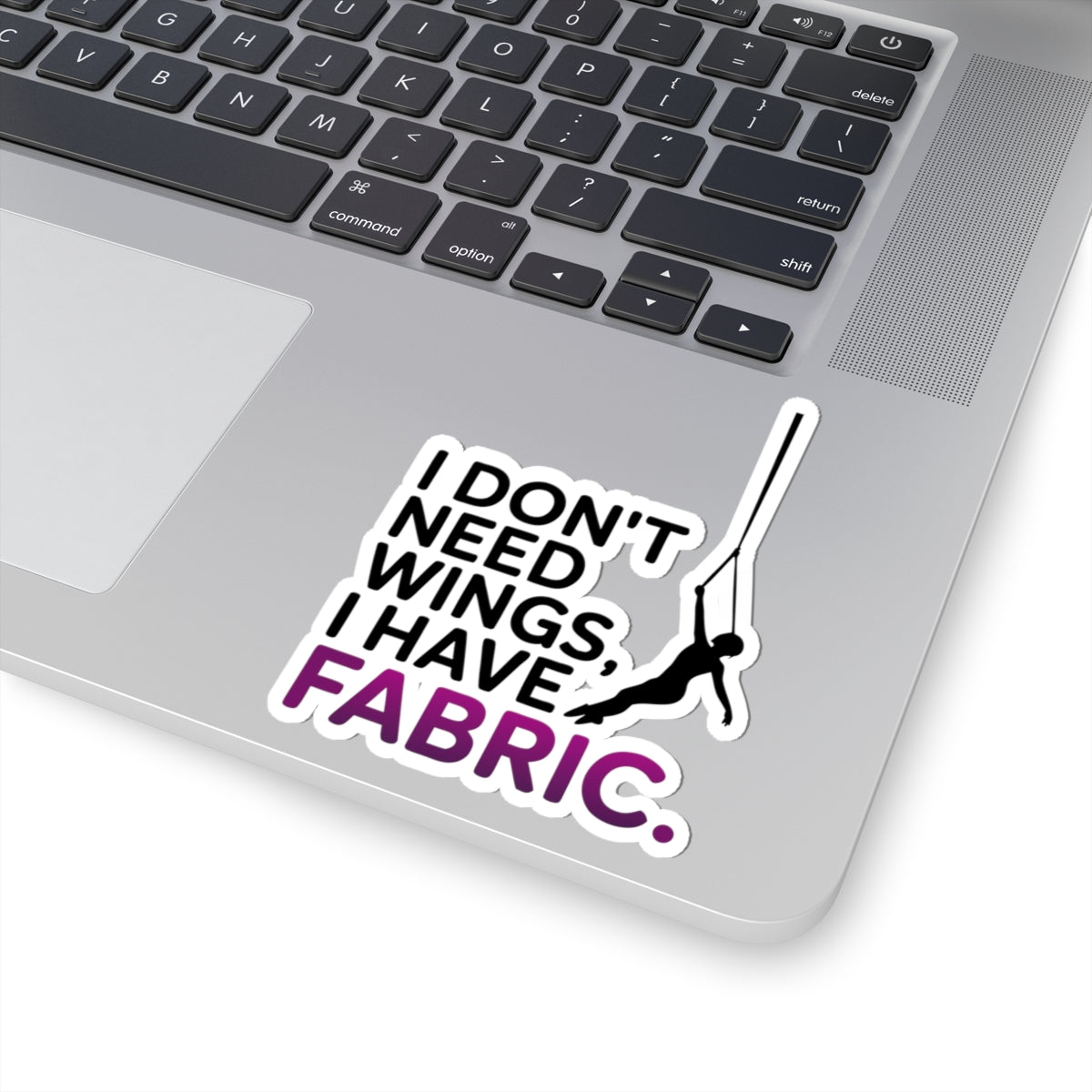 Aerial Silk Sticker – Funny Wings Quote Decal for Aerialists Fabric Performers and Circus Arts Athletes