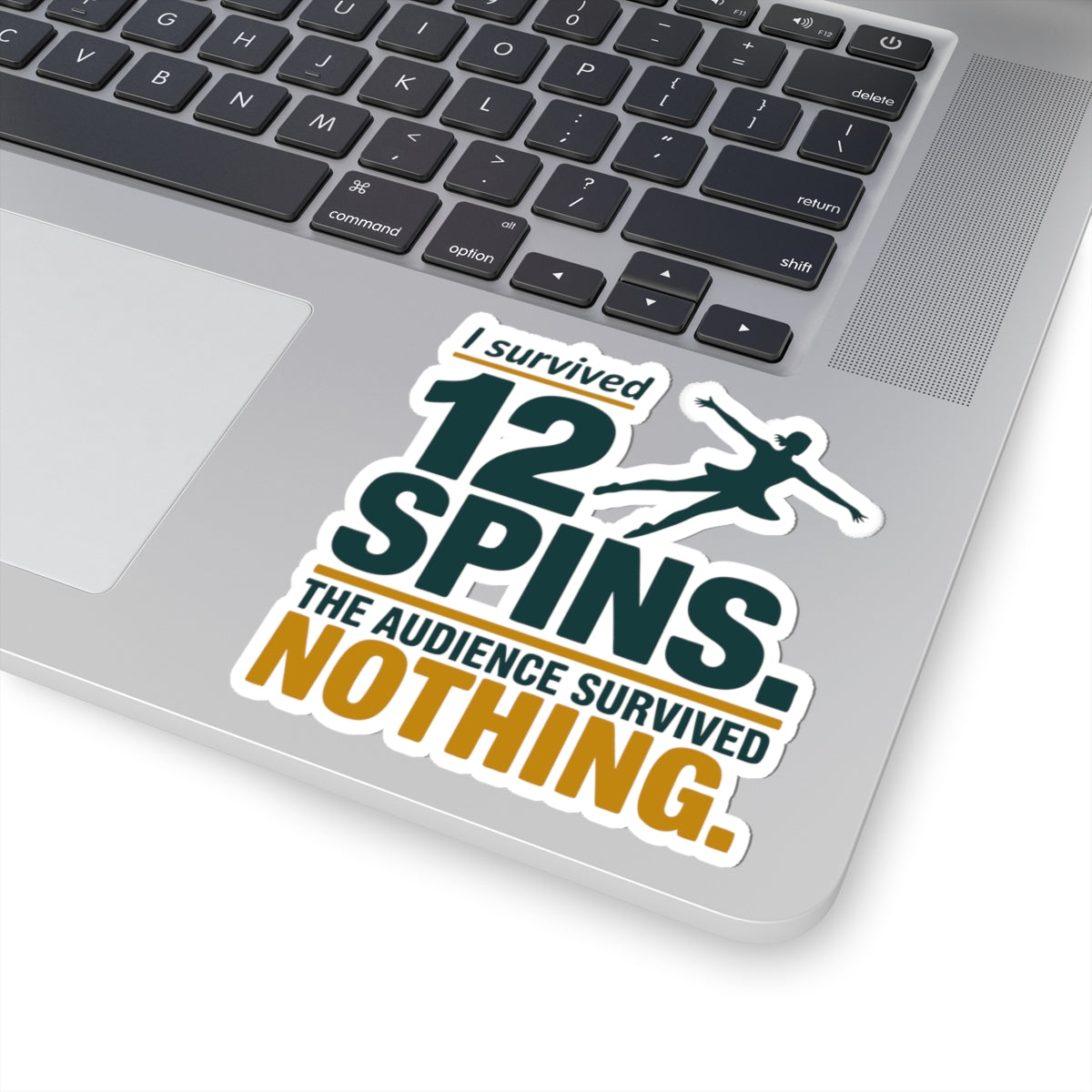 Baton Twirling Sticker – Funny Spin Survivor Humor Decal for Competitive Twirlers & Majorette Athletes