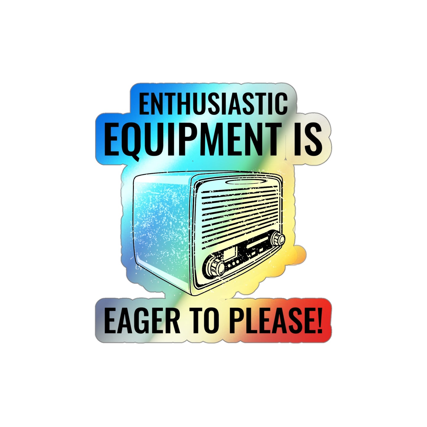 Amateur Ham Radio Operator Stickers Holographic Vinyl Decal - Radio Gear & Shack Enthusiast