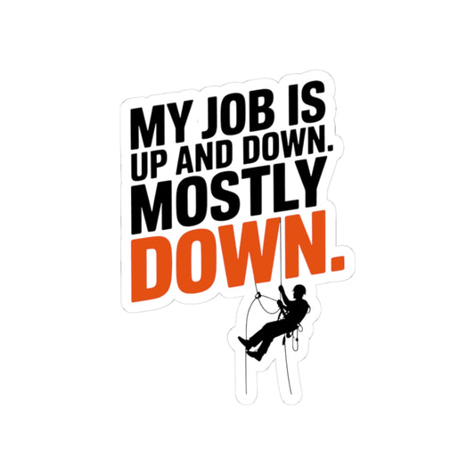 Rope Access Technician Sticker - Up & Down Vinyl Decal for Climbers & Rescuers
