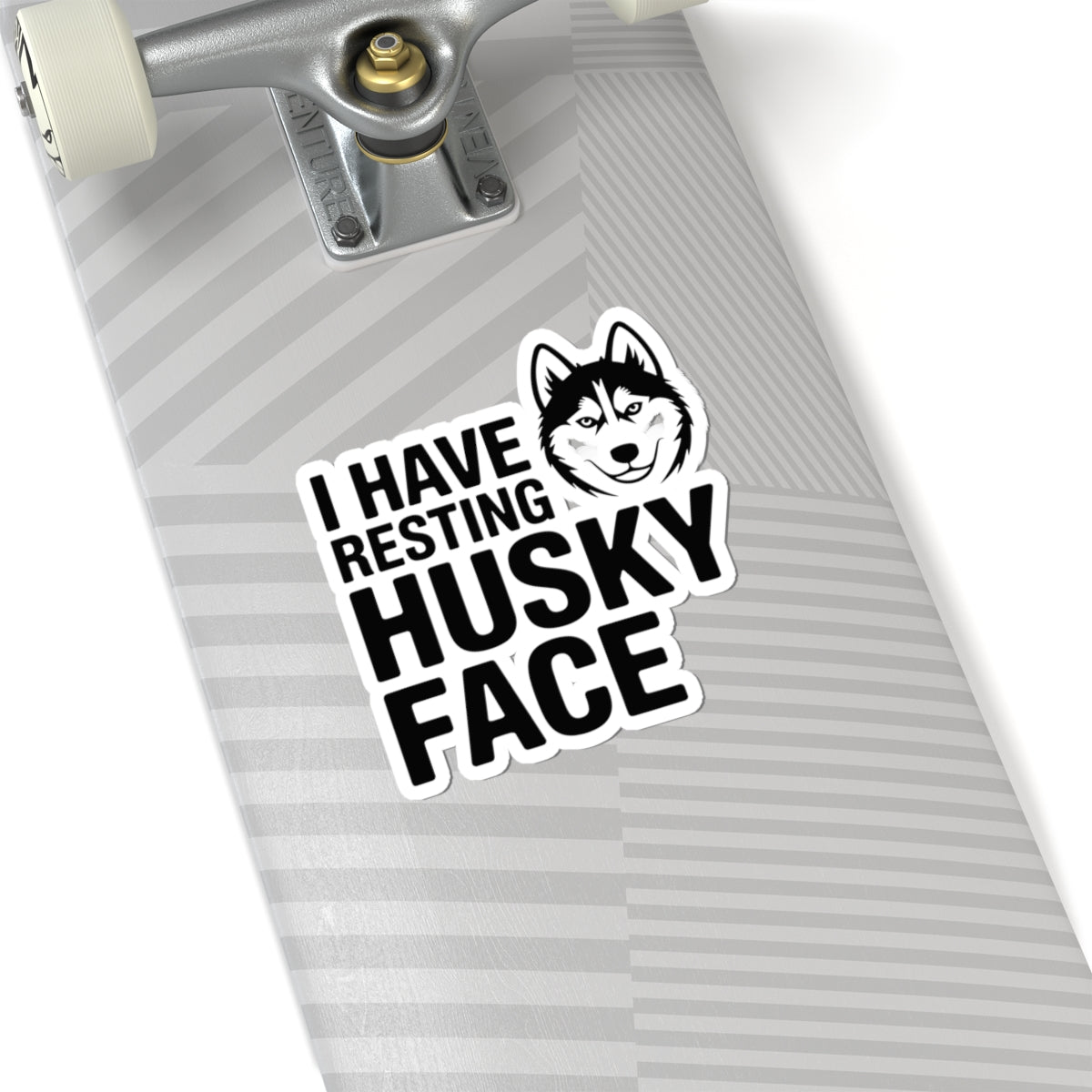 Resting Husky Face Sticker - Sassy Siberian Vinyl Decal for Dog Lovers