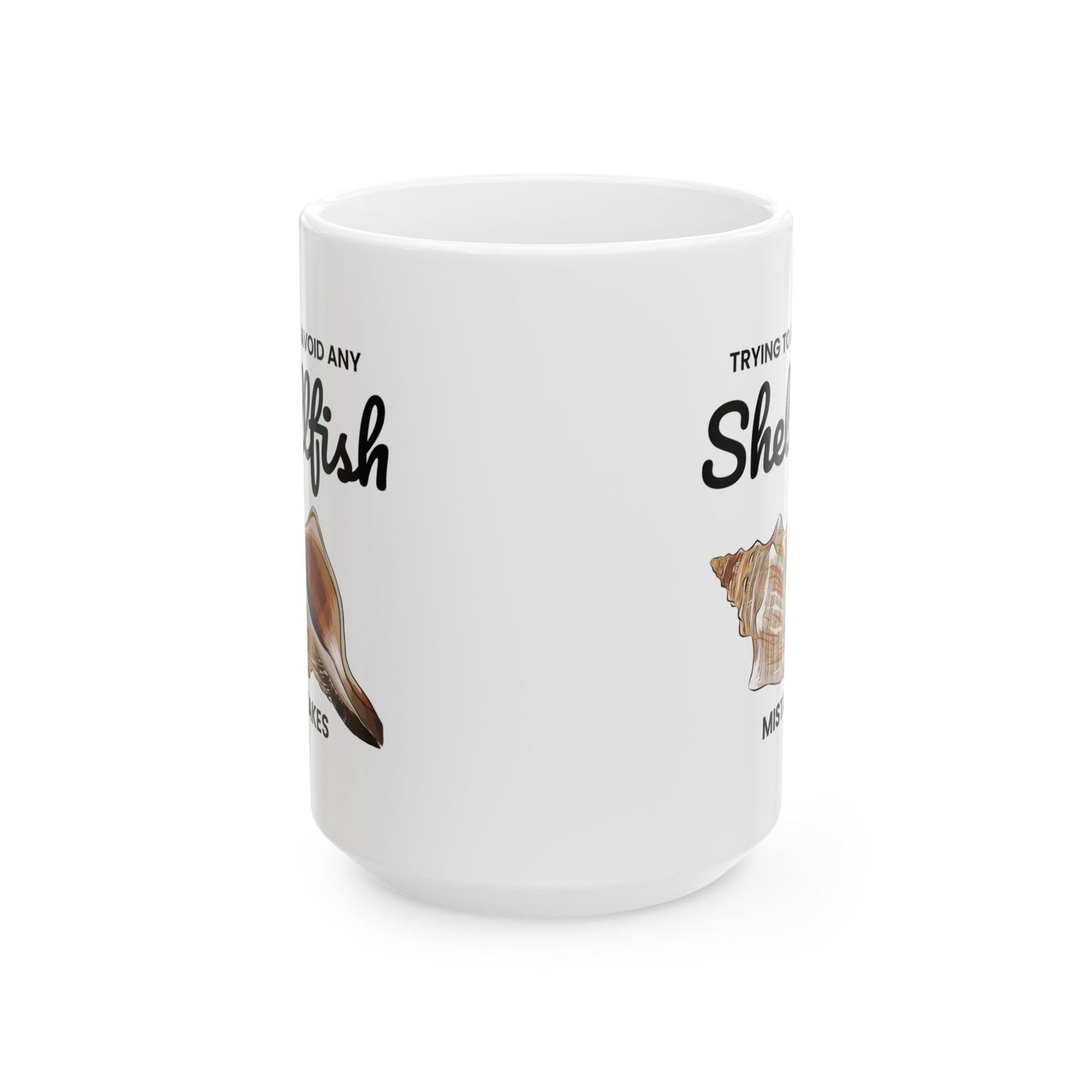 Conch Shell Mug, Shellfish Humor, Ocean Lover